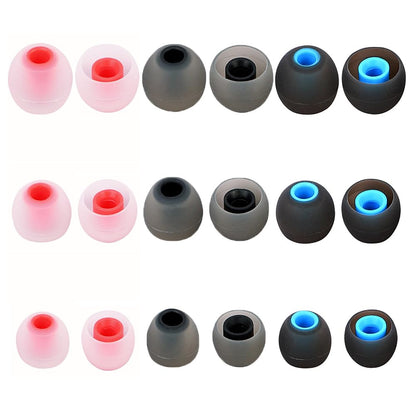 TSZYYM Earbud Tips Ear Bud Tips Soft Anti Slip Washable and Reusable Silicone Replacement Earbud Tips Fit Most in-Ear Earbuds(Inner Hole 3.8mm -5.1mm) 18pcs S M L