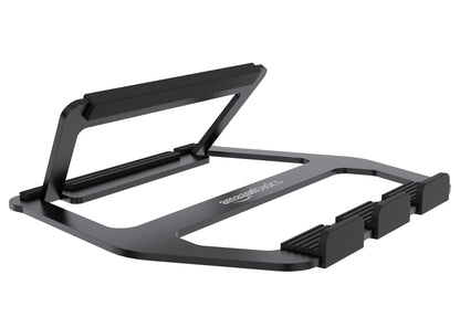 Aluminum Portable Foldable Laptop Stand with Ventilated Cooling, Anti-Slip Design, Travel-Friendly, for Laptops up to 13", Black