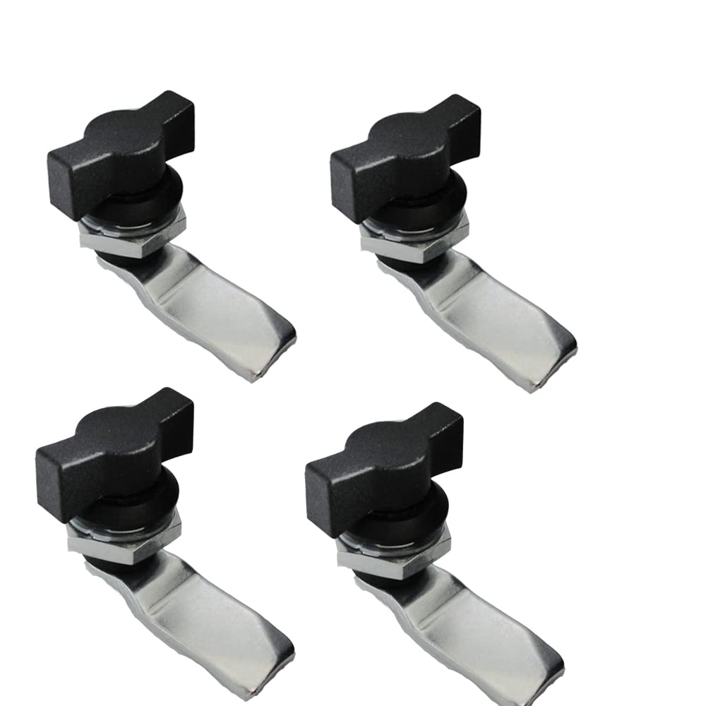 WJSKDQ Thumb Operated Offset Thumb Cam Lock, Black, 4PCS