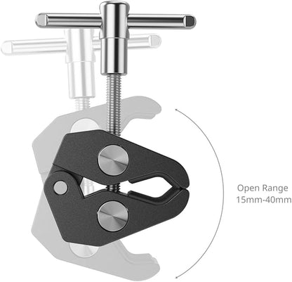 SMALLRIG Magic Arm with Super Clamp for Action Cameras, Camera Clamp Mount for GoPro Hero 13/12/11, for DJI Osmo Action 5 pro/4/3, for Insta360 Ace Pro 2, with 1/4" Screw for Monitor/LED Lights