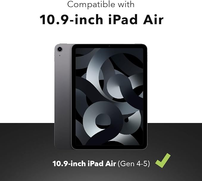 ZAGG Pro Keys Detachable Case and Wireless Keyboard for iPad Air 11" (M3)/ Air 10.9" (Gen 4, Gen 5), iPad Air 11" (M2) - Bluetooth Pairing, Backlit Laptop-Style Keys, Apple Pencil Holder, Black