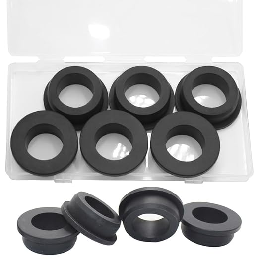 BOPOREAE 1-1/2" Drill Hole, 1-1/8" ID Silicone Rubber Grommets for Wiring