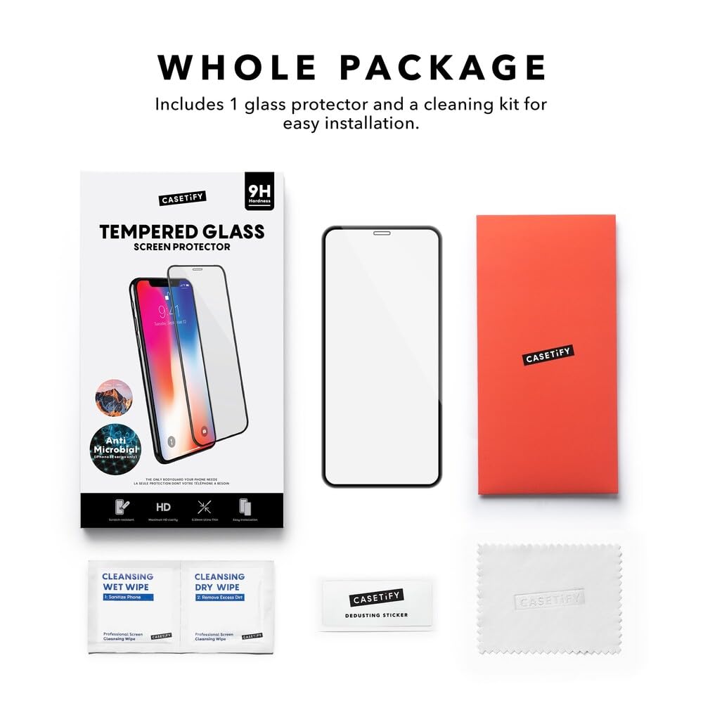 CASETiFY Impact HD Screen Protector [Full screen tempered glass] for iPhone 13 Pro Max/14 Plus