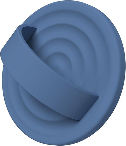 Magnetic Phone Ring Grip Holder, Silicone Finger Loop Grip, Compatible with MasSafe, Back of Phone for iPhone Pro Max/Plus/16/15/15/14/13/12 Series, Azure Blue