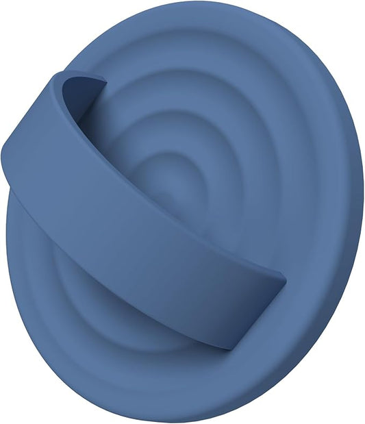 COFFKER Magnetic Phone Ring Grip Holder, Silicone Finger Loop Grip, Compatible with MasSafe, Back of Phone for iPhone Pro Max/Plus/16/15/15/14/13/12 Series, Azure Blue