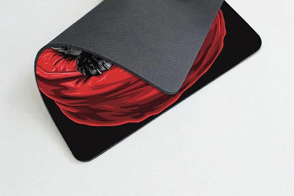 Square Mouse Pad Cartoon Black Bulldog-1,Gaming Mouse Pads for Desk,Soft Computer Waterproof Non-Slip Mouse Mat