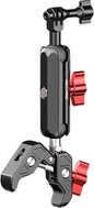 Camera Clamp Mount, Super Clamp Mount with Double Ball Head Magic Arm for Bike Handlebar & Aluminum Alloy & 360°Rotating Ebike Handlebar Bracket for DJl,Go pr0, lnsta36o X5 X4 X3,78005