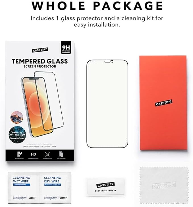 CASETiFY Impact Anti-Blue Light Screen Protector [Tempered Glass] for iPhone 13 Pro Max/14 Plus