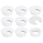uxcell 8 Pcs 35mm (1.38 Inch) Desk Grommet, Plastic Cable Hole Cover, Wire Cord Cable Organizer for Home Office Computer Desk Cabinet, White