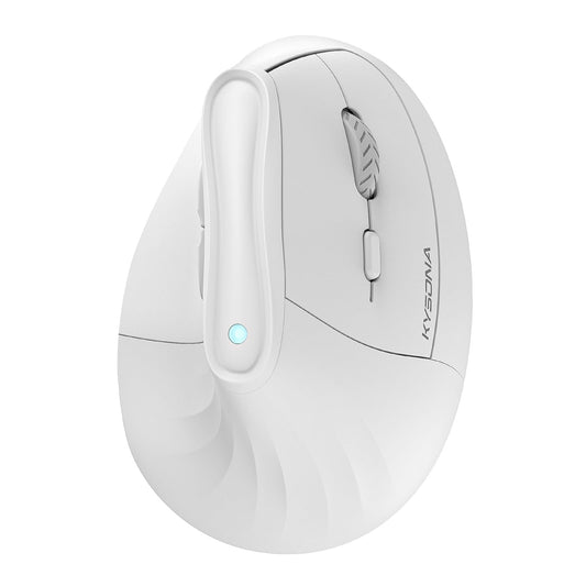 KYSONA Ergonomic Mouse Wireless, Bluetooth Vertical Mouse, 5-Level Adjustable DPI, 2.4G Silent Switch Mice for Windows, MacOS, IPadOS, Laptop, PC, Green