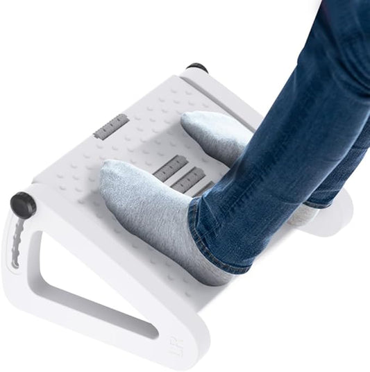 ZLMHYYM Foot Rest for Under Desk at Work, Six Heights Adjustable Foot Stool