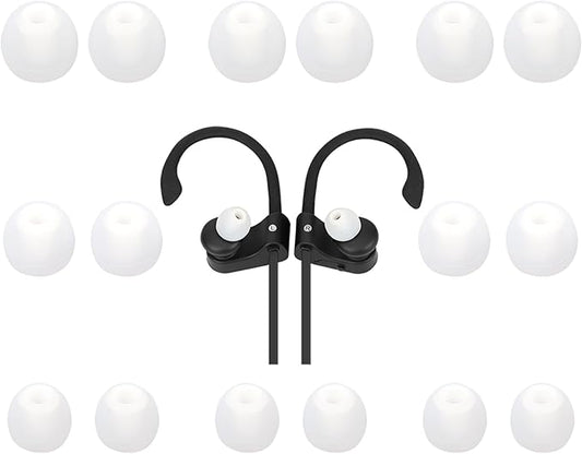Earbud Replacement Tips Silicone Earbud Tips Fit Most in-Ear Earbuds(Inner Hole 3.8mm -5.1mm) Headphone Ear Bud Covers 9 Pairs S M L