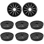 8PCS Cable Grommets, 1-3/4"(45mm) Desk Hole Cover Petal Shaped Buckle Type Nylon Snap Bushing Grommet, Wire Hole Cover Insert for Cables and Cords Management and Protection of Cabinet, Black