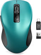 Trueque Wireless Mouse for Laptop, Ergonomic 6-Button Mouse, Pure White