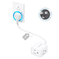TROND Rotating Flat Plug Extension Cord Surge Protector 1.5ft, 3 AC, White