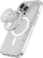 PopSockets Phone Grip for MagSafe with Kickstand, Magnetic Stand, Swappable Top, Secure Hold for iPhone MagSafe Cases, Phone & Tablet Grip, Cute PopSockets - Clear Glitter