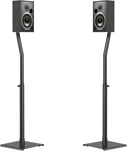 USX MOUNT Universal Speaker Stands, Height Adjustable Extend 30.0" to 39.1" for Satellite Speakers & Small Bookshelf Speakers up to 11 lbs Per Stand, 1 Pair Floor Stands for Sony Bose Polk JBL Yamaha