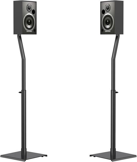 USX MOUNT Universal Speaker Stands, Height Adjustable Extend 30.0" to 39.1" for Satellite Speakers & Small Bookshelf Speakers up to 11 lbs Per Stand, 1 Pair Floor Stands for Sony Bose Polk JBL Yamaha