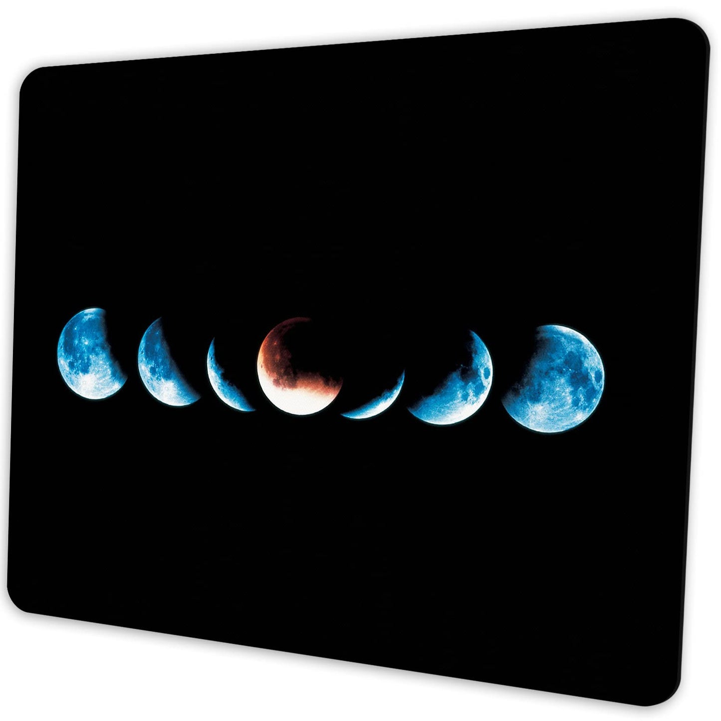 SHALYSONG Moon Phase Mouse Pad, 9.5"x7.9" Non-Slip 3mm Small Mousepad