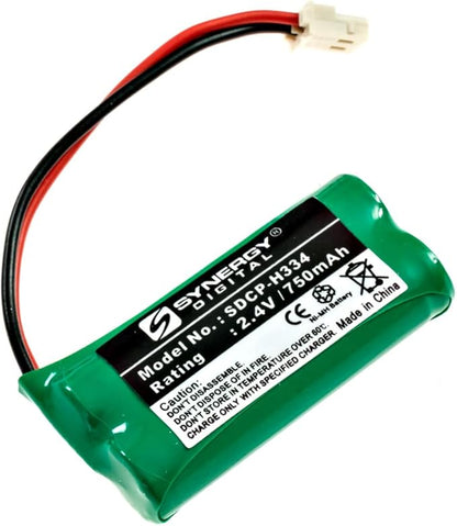 Synergy Digital Cordless Phone Battery, Compatible with Vtech CS6919 Cordless Phone, (Ni-MH, 2.4V, 750 mAh) Ultra Hi-Capacity, Compatible with AT&T BT166342, BT266342, BT183342, BT283342 Battery