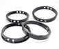 3-9/16"(90mm) Black Snap-in Knockout Insulating Bushing Grommets, Plastic Cable Hole Grommets for Wiring, Round Nylon Snap in Locking Electrical Wire Cord Hose Tubing Bushings Grommets, 4pcs