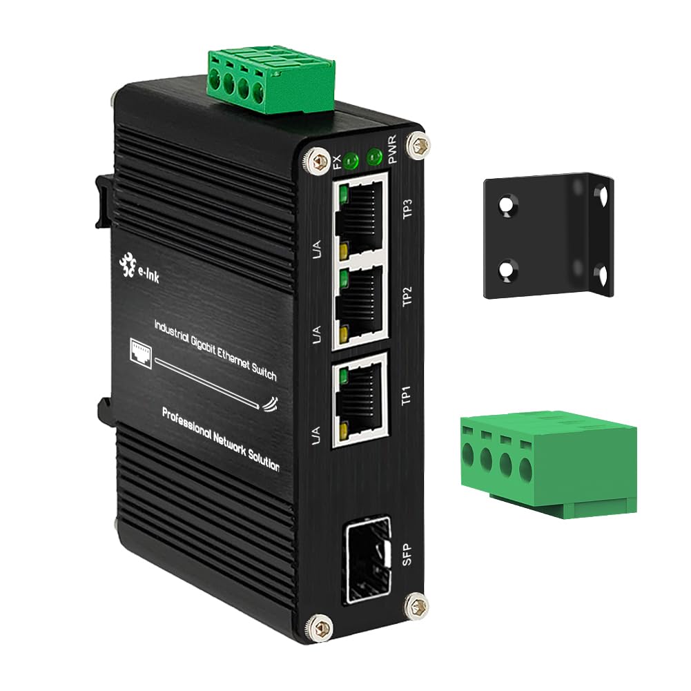 40pcs Throncom Industrial Gigabit 3 Ports Ethernet Fiber Switch Sold by Case Factory price large-scale with 100/1000M Adaptive SFP Slot,redundant power input,Solar Power/VoIP 12-48V DC LNK-IMC103G-SFP