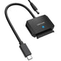 WAVLINK SATA to USB Type-C Hard Drive Cable, 5Gbps USB C to Sata Cable Support UASP, External Hard Drive SATA I/II/III Connector 2.5" SSD/HDD and 3.5" HDD up to 20TB, Power Adapter Included