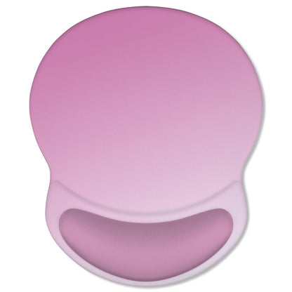 ITNRSIIET Ergonomic Mouse Pad with Comfort Gel Wrist Rest, Non-Slip PU Base, Smooth Textured Surface, Reduces Hand Fatigue & Wrist Pain, 8.7 x 7.2 Inch for Office Gaming Home, Soft Pink Gradient