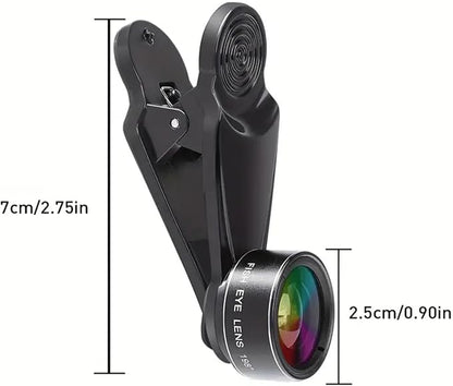 Universal 7-in-1 Mobile Phone Camera Lens Kit, Funny Cell Phone Lens for iPhone, for Samsung, for Android Smartphone, Universal Clip on Wide Angle+Macro+ Fish Eye Camera Lenses attachments Accessory