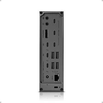 CalDigit TS5 Plus - 20 Port Thunderbolt 5 Dock, 140W Charging, 3X 80Gb/s Thunderbolt 5, 10x 10Gb/s USB Ports, Dual USB Controllers, 10GbE, Up to Dual 8K 60Hz Displays, 1.0m Braided Cable, 330W PSU