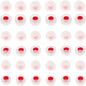 Silicone Earbud Tips - Soft & Comfortable Earphone Cushions, 18 Pairs (S/M/L) - White & Red, Fits 3.8mm-5.5mm Inner Hole, Compatible with Most in-Ear Headphones
