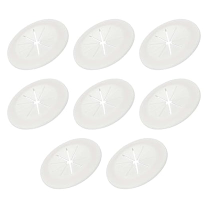 PATIKIL Desk Grommet 1-9/16", 8 Pcs Round Cable Grommet Cord Hole Cover with Adhesive Tape Flexible Table Wire Organizer for Office Home Table Countertop, Light Gray