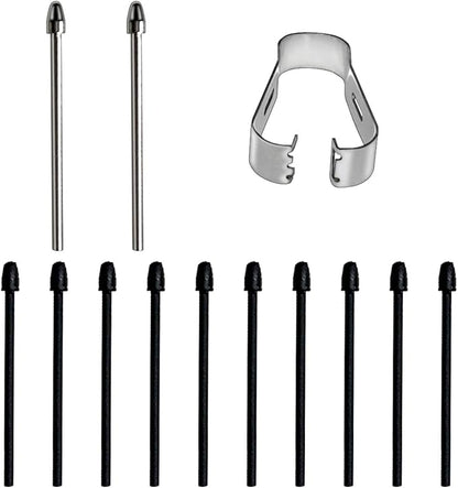 Pen Tips Replacement Compatible with Remarkable 2 Marker Plus Pencil, Pencil Nibs Compatible with Kindle Scribe Basic and Premium Pen (2 PCS Metal Tips, 10 PCS 2B Tips)