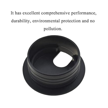 HAHIYO 2Pcs 1.5Inch/38mm Black ABS Plastic U-Shaped Desk Grommet Wire Grommet Cable Management Cord Hole Cover Desk Wire Hole Insert Wire Organizer for Computer Office Home School Equipment Systems