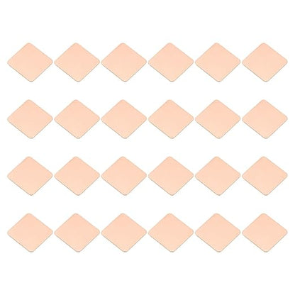 PATIKIL Copper Heatsink Pad Shims, 24 Pcs 15x15x0.5mm Copper Pad Shim IC Chipset GPU CPU Thermal Heatsink for Cooling Laptop Desktop Computer