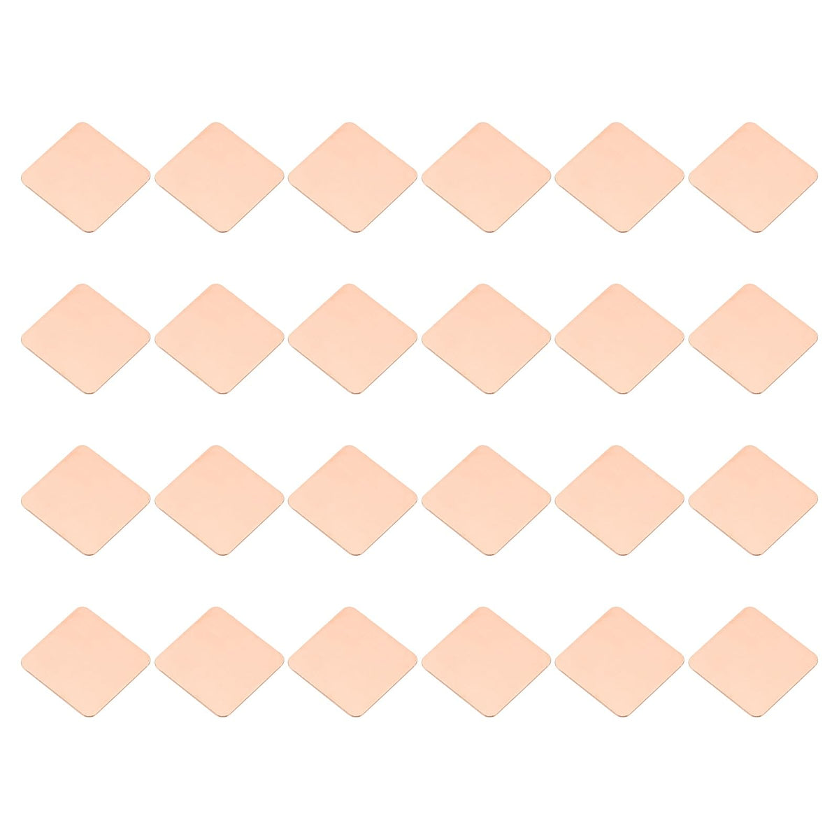 PATIKIL Copper Heatsink Pad Shims, 24 Pcs 15x15x1.5mm Copper Pad Shim IC Chipset GPU CPU Thermal Heatsink for Cooling Laptop Desktop Computer
