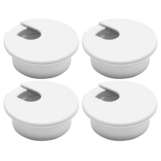 BOPOREAE 4 Pcs Desk Grommet 1-3/8" (35 mm), Desk Cord Hole Cover