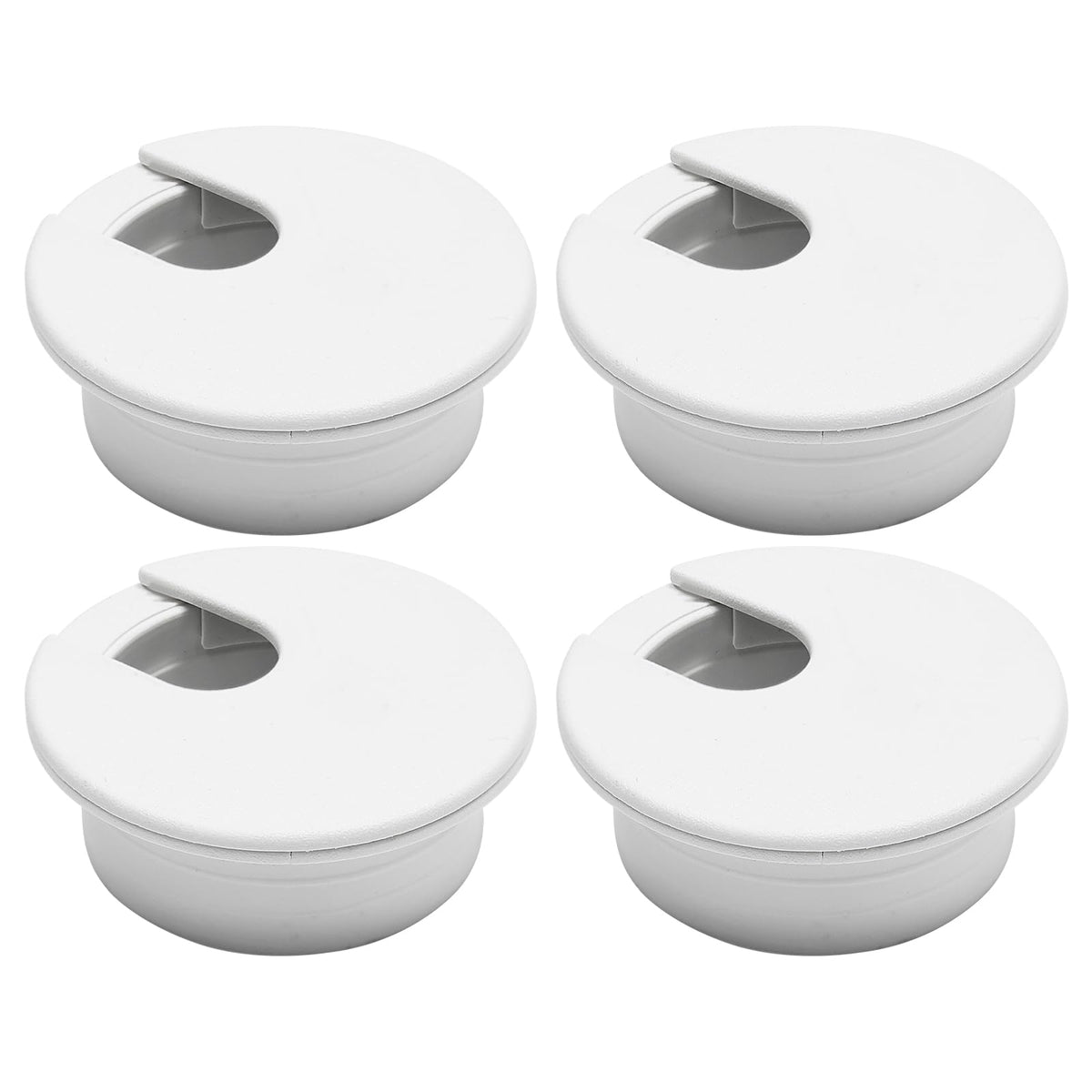 BOPOREAE Desk Grommet 1-3/8" (35 mm), Desk Cord Hole Cover, Cable Grommet ABS Plastic, Desk Hole Grommet for Office and Home Table Cable, Detachable Cable Cord Organizer (Light Grey 8 Pcs)