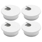 BOPOREAE Desk Grommet 1-3/8" (35 mm), Desk Cord Hole Cover, Cable Grommet ABS Plastic, Desk Hole Grommet for Office and Home Table Cable, Detachable Cable Cord Organizer (Light Grey 8 Pcs)