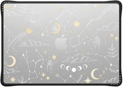 CASETiFY Impact MacBook Air 15" (M2-M4) Case [Cushioned Impact Corners/Scratch-Resistant/Anti-Slip Grip] - Stargazing - Clear Black