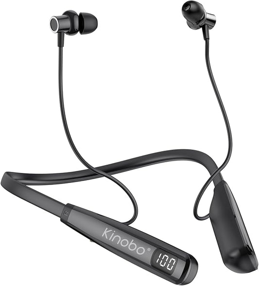 Neckband Bluetooth Headphones, 6.0 Bluetooth 100 Hours Playtime，IPX7 Sports Waterproof Earbuds with Microphone Noise Cancelling with HiFi Speakers Multiple Switchable Sound Modes