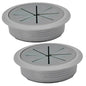 2 Pcs Desk Grommet 3-1/8" / 80 mm, Desk Hole Cover for Cables Dark Grey, Cable Grommet ABS Plastic, Desk Hole Grommet for Home & Office Pc, Detachable Cable Cord Organizer
