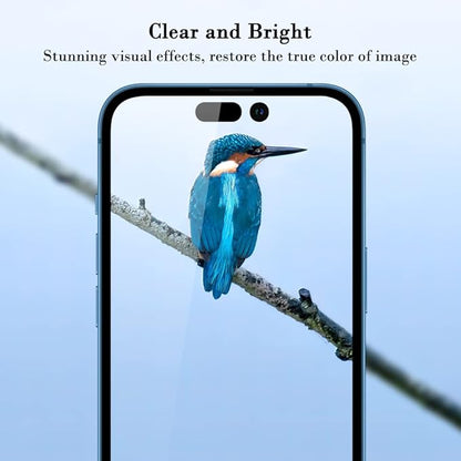 PERFECTSIGHT Privacy Screen Protector Compatible with iPhone 14 Pro 6.1 Inch, HD Clear Bubble Free Anti-Scratch Case Friendly Anti Blue Light Anti Spy 5X Stronger Tempered Glass