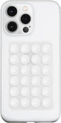 Silicone Suction Phone Case Mount, Silicon Adhesive Phone Accessory for Smartphones, Hands-Free Mirror Shower Phone Holder for Selfies, Tiktok Videos (Translucent)