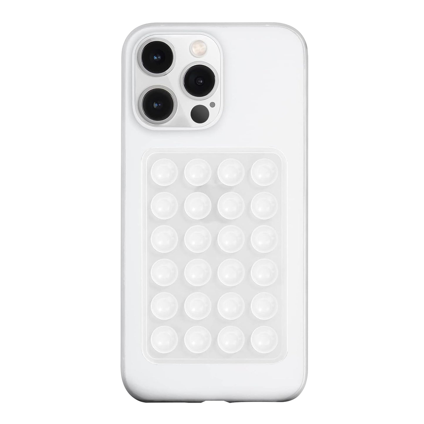 LvShuLiangPin Anteel Silicone Suction Phone Case Mount, Silicon Adhesive Phone Accessory for Smartphones, Hands-Free Mirror Shower Phone Holder for Selfies, Tiktok Videos (Translucent)