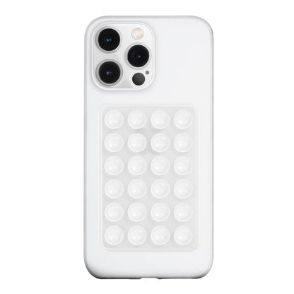 LvShuLiangPin Anteel Silicone Suction Phone Case Mount, Silicon Adhesive Phone Accessory for Smartphones, Hands-Free Mirror Shower Phone Holder for Selfies, Tiktok Videos (Translucent)