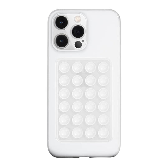 LvShuLiangPin Anteel Silicone Suction Phone Case Mount, Silicon Adhesive Phone Accessory for Smartphones, Hands-Free Mirror Shower Phone Holder for Selfies, Tiktok Videos (Translucent)