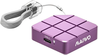 MAIWO 512GB Portable SSD External Solid State Drive, USB 3.2 GEN 2 Type-C Up to 1050MB/s, Mini PSSD for iPhone 15 Pro Max MacBook Pro PS5, Aluminum (Pinkish Purple)