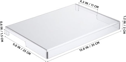 NOLITOY Acrylic Keyboard Cover, Clear Protector, PC Desk Stand for Keyboard Storage Acrylic Monitor Stand Riser and