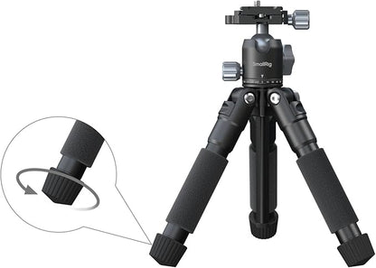 SmallRig VT-20Pro 21.2"/ 53.8cm Mini Tripod for Camera and Phone, Aluminum Alloy Small Desktop Tripod with 360° Ball Head, Table tripods Load Up to 11lb / 5kg